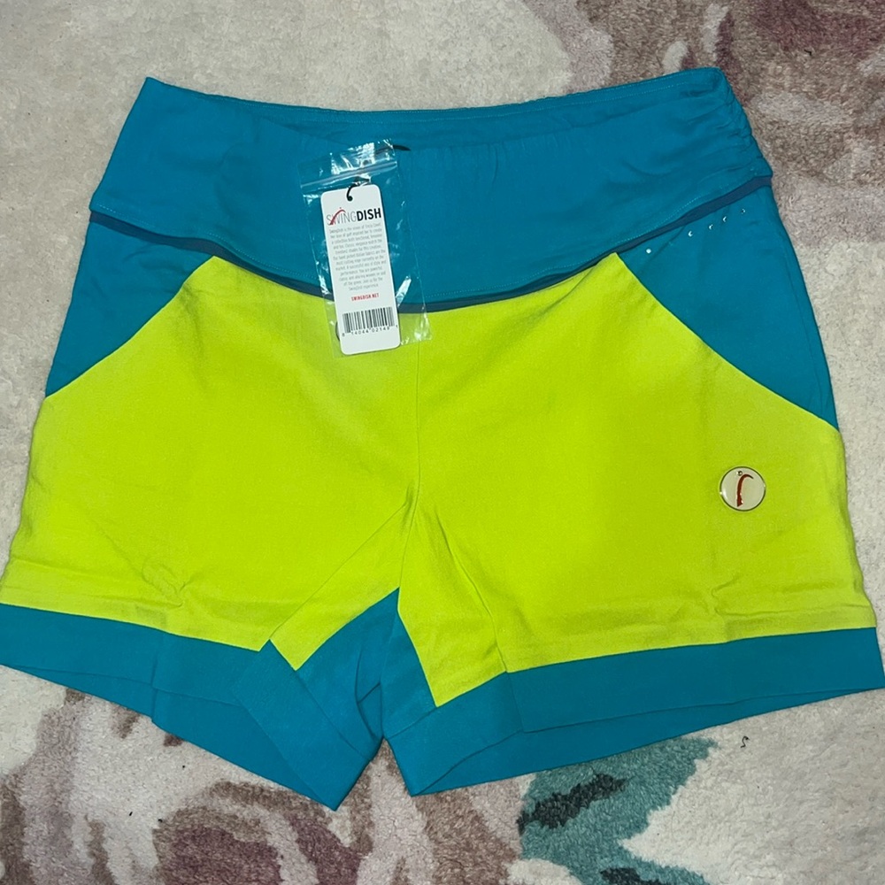 NEW SwingDish with Swarovski Crystals Golf Athletic Shorts
